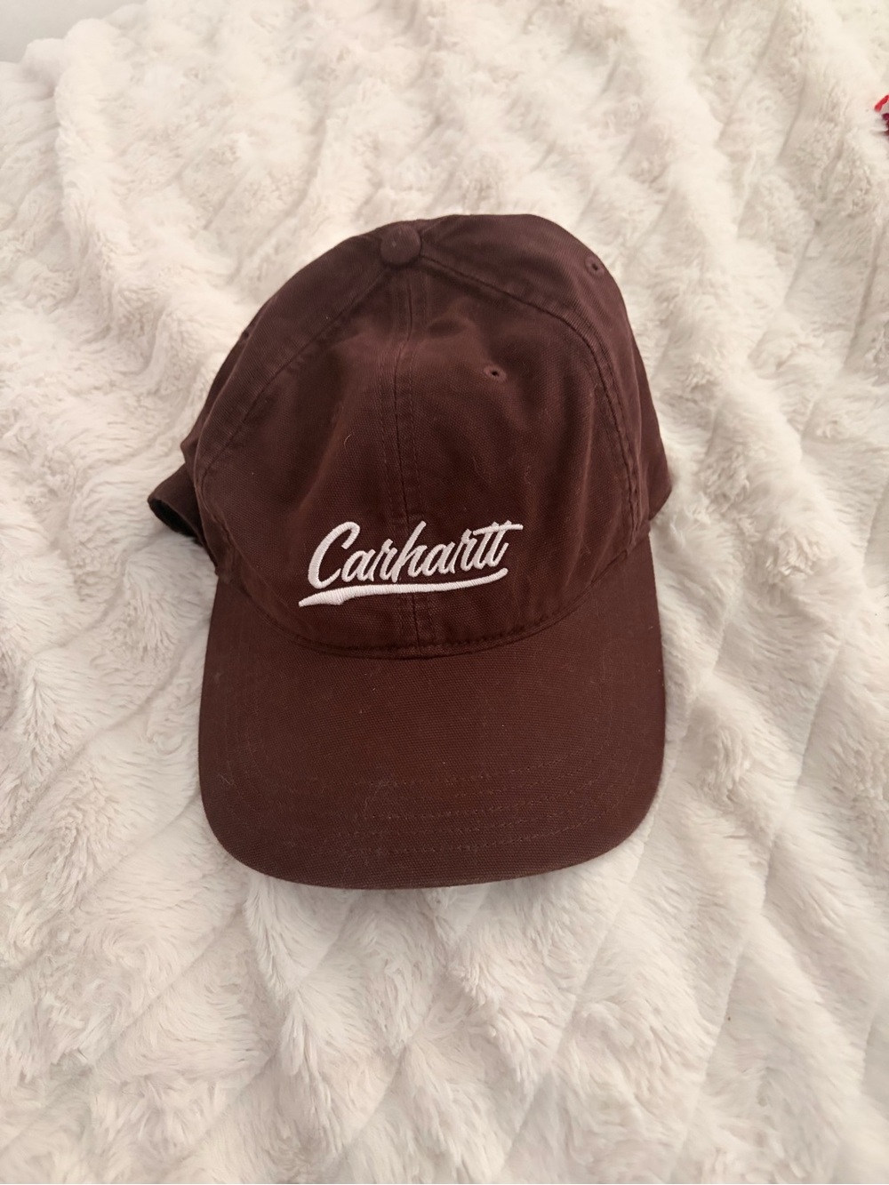 Carhartt Burgundy Baseball Cap with White Logo